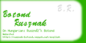 botond rusznak business card